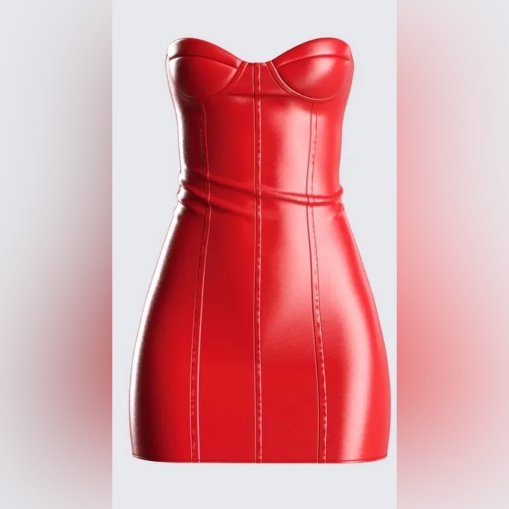 Red Leather Dress